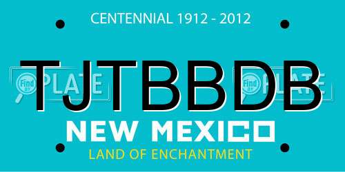 TJTBBDB New Mexico License Plate