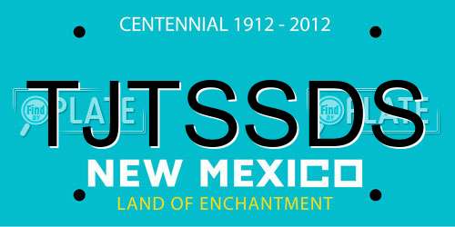 TJTSSDS New Mexico License Plate