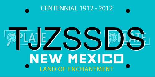 TJZSSDS New Mexico License Plate
