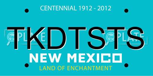 TKDTSTS New Mexico License Plate