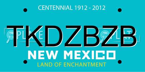 TKDZBZB New Mexico License Plate