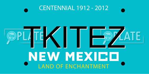 TKITEZ New Mexico License Plate