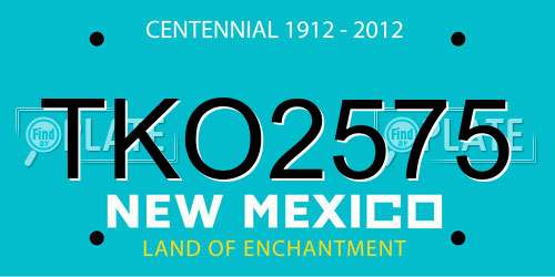 TKO2575 New Mexico License Plate