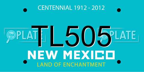 TL505 New Mexico License Plate