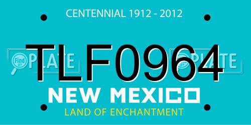 TLF0964 New Mexico License Plate