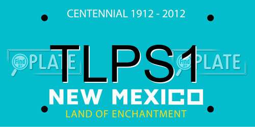 TLPS1 New Mexico License Plate