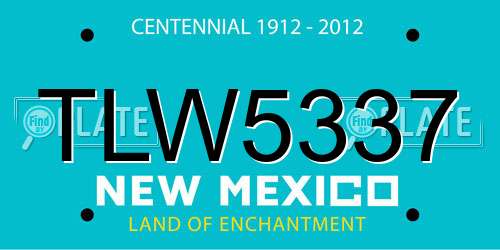 TLW5337 New Mexico License Plate