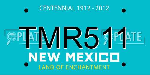 TMR511 New Mexico License Plate