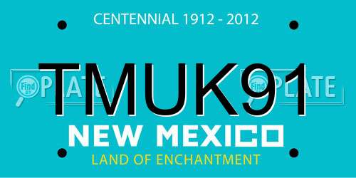 TMUK91 New Mexico License Plate