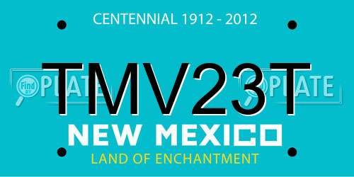 TMV23T New Mexico License Plate