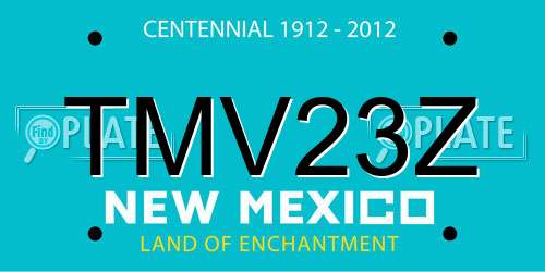 TMV23Z New Mexico License Plate