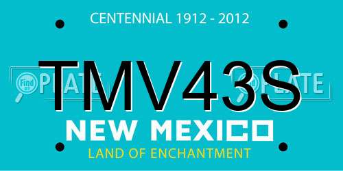 TMV43S New Mexico License Plate