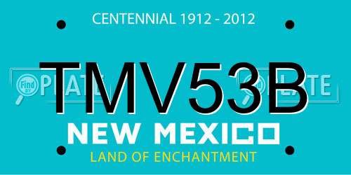 TMV53B New Mexico License Plate