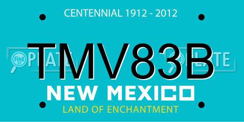 TMV83B New Mexico License Plate