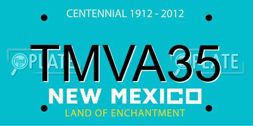 TMVA35 New Mexico License Plate