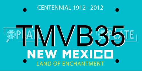TMVB35 New Mexico License Plate