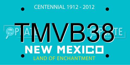 TMVB38 New Mexico License Plate