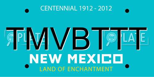 TMVBTTT New Mexico License Plate