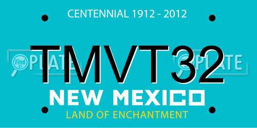 TMVT32 New Mexico License Plate