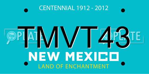 TMVT43 New Mexico License Plate