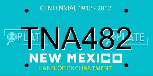 TNA482 New Mexico License Plate