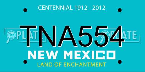TNA554 New Mexico License Plate
