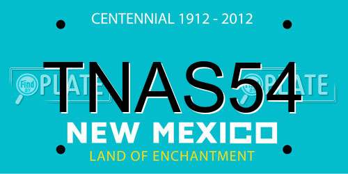 TNAS54 New Mexico License Plate