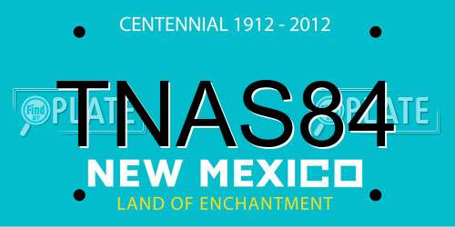 TNAS84 New Mexico License Plate