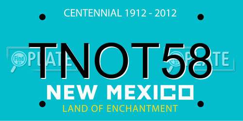 TNOT58 New Mexico License Plate