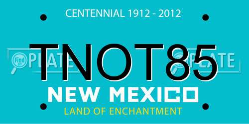 TNOT85 New Mexico License Plate