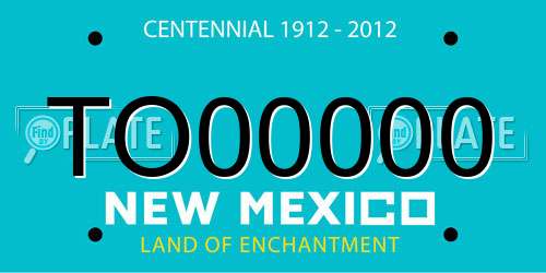 TO00000 New Mexico License Plate