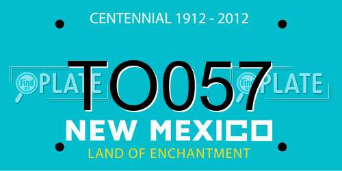 TO057 New Mexico License Plate