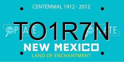 TO1R7N New Mexico License Plate