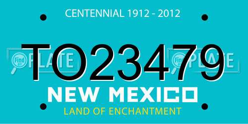 TO23479 New Mexico License Plate