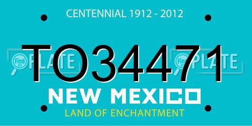 TO34471 New Mexico License Plate