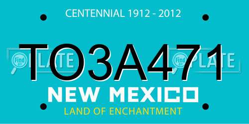 TO3A471 New Mexico License Plate