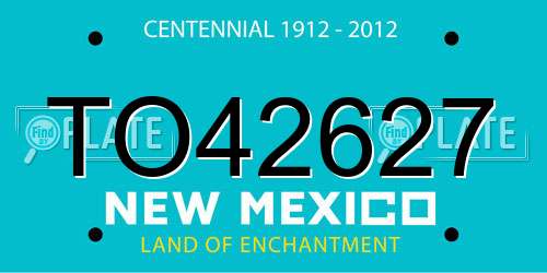 TO42627 New Mexico License Plate