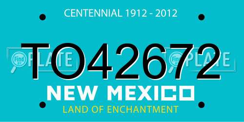 TO42672 New Mexico License Plate