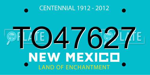 TO47627 New Mexico License Plate
