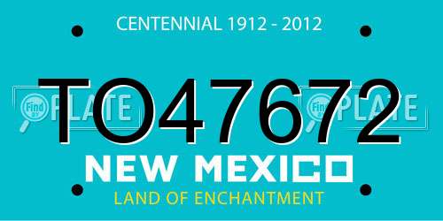 TO47672 New Mexico License Plate