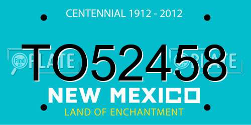 TO52458 New Mexico License Plate