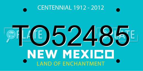 TO52485 New Mexico License Plate