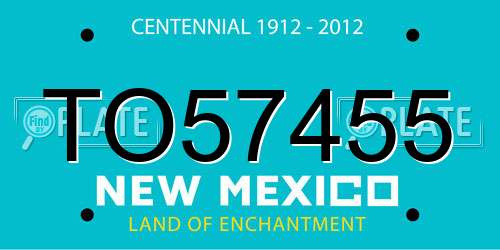 TO57455 New Mexico License Plate