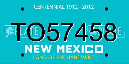 TO57458 New Mexico License Plate