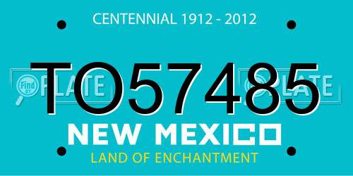 TO57485 New Mexico License Plate