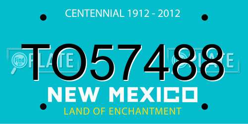 TO57488 New Mexico License Plate