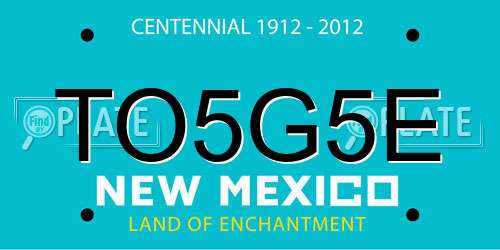 TO5G5E New Mexico License Plate