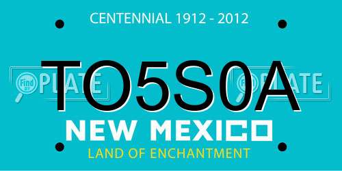 TO5S0A New Mexico License Plate