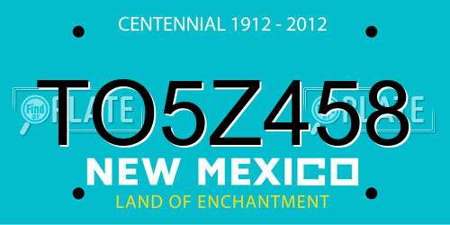 TO5Z458 New Mexico License Plate