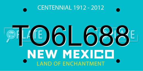 TO6L688 New Mexico License Plate